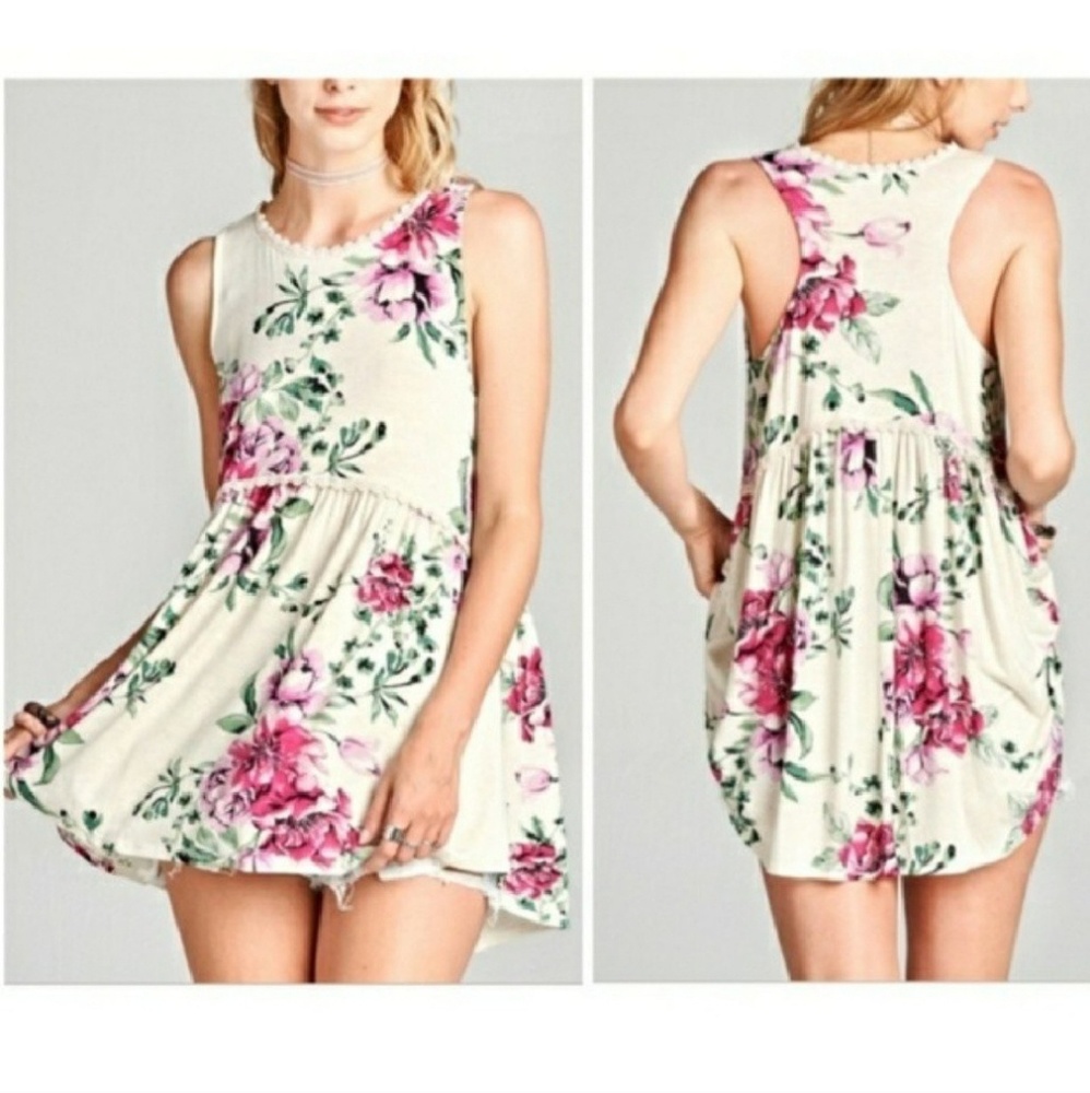 Floral Racerback Blouse - Picture 1 of 6